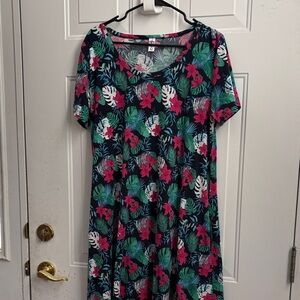 Floral Print Women's Midi Dress